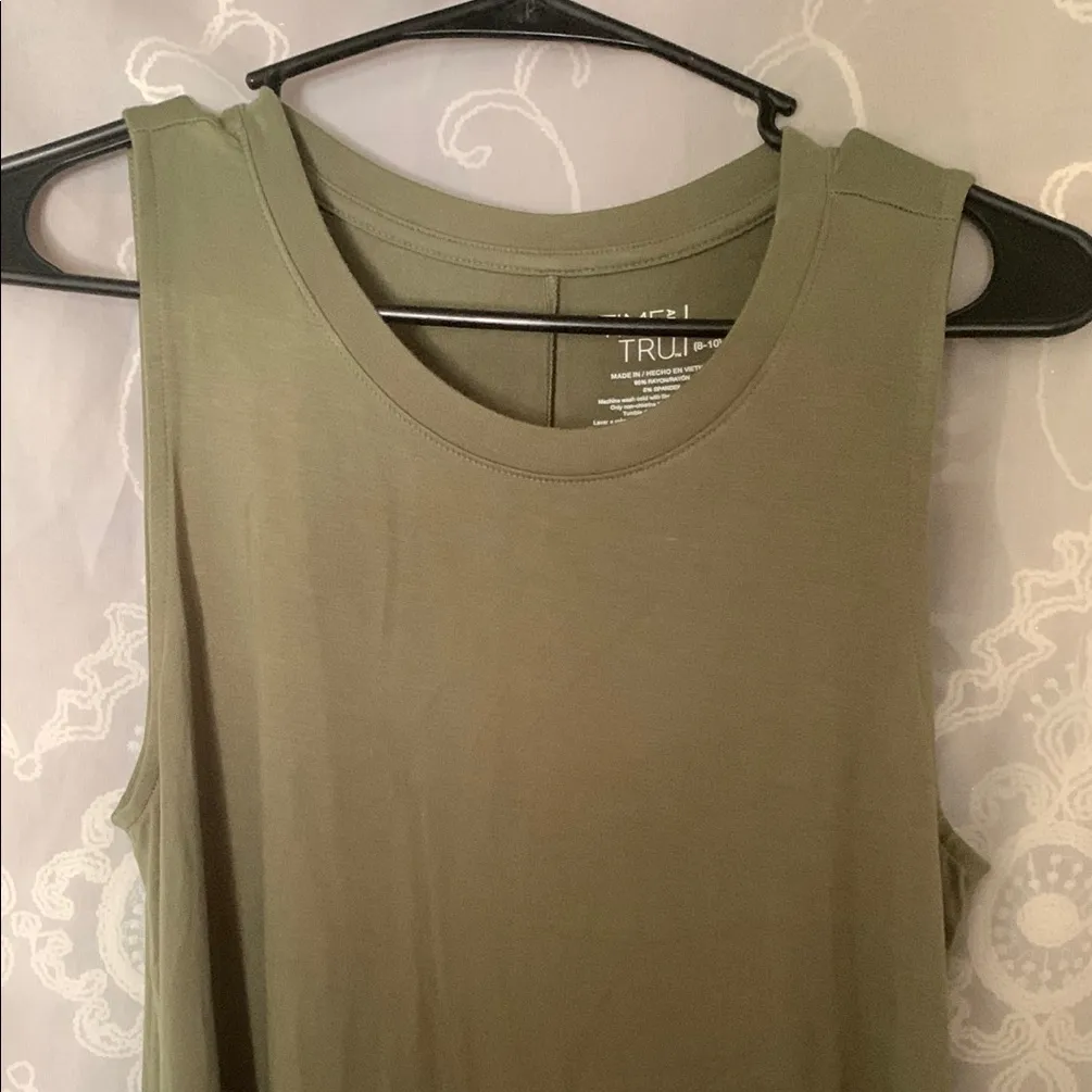 True Craft Olive Sleeveless Top - Image 2