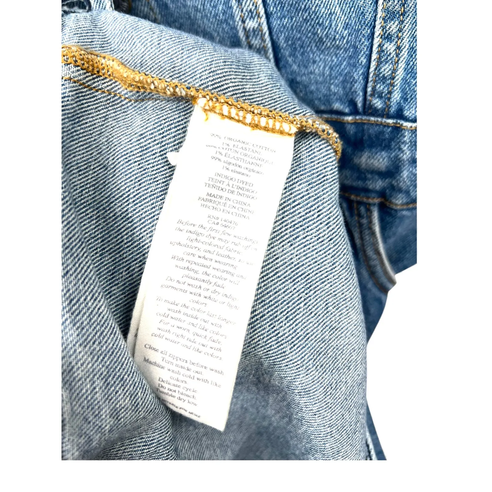 NWT Faherty 2 / S Denim Michelle Dress Sea Bright Wash Jean Mid Length Jacket - Image 11