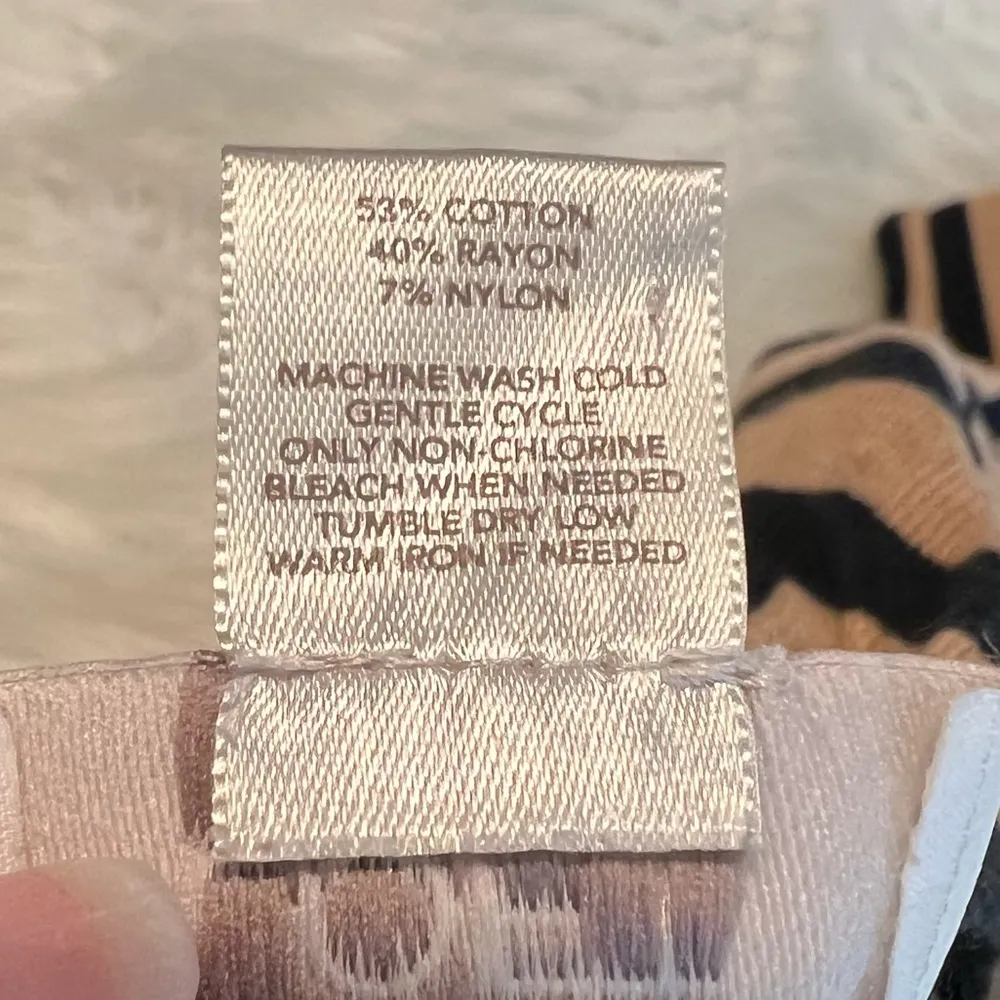 LOFT lightweight dolman striped sweater camel black Woman’s XS draped neck - Image 11