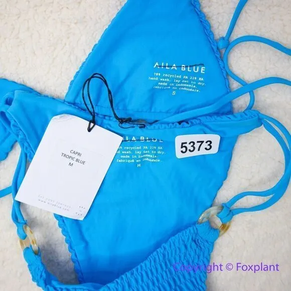 New Set! Free People x Aila Blue blue bikini, top size S, bottom size M - Image 14