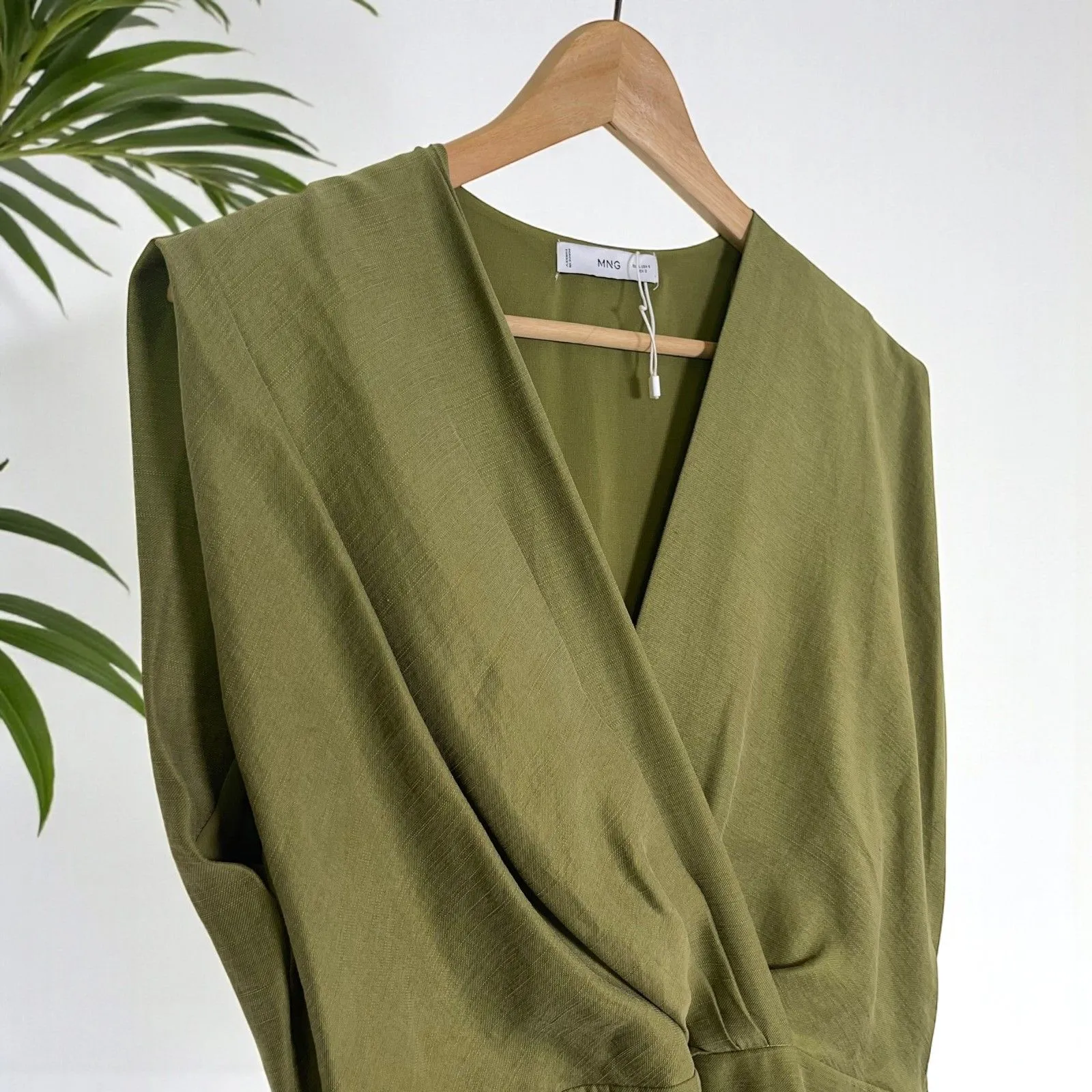 🆕 MNG | Mango Lyocell Draped Wrap Dress - Image 10