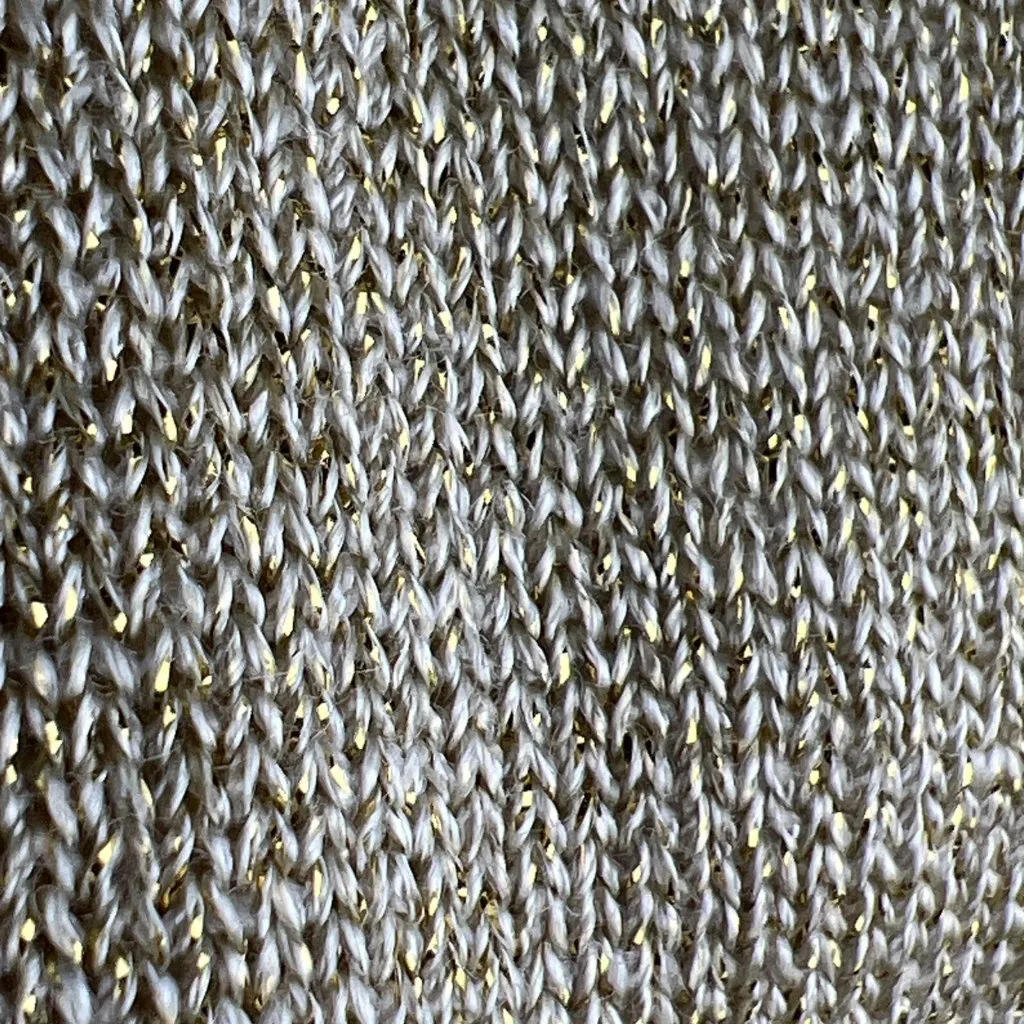 Tesori Sz XL Sleeveless Sweater Vest Wool Blend Gold Sparkly Quiet Luxury - Image 6