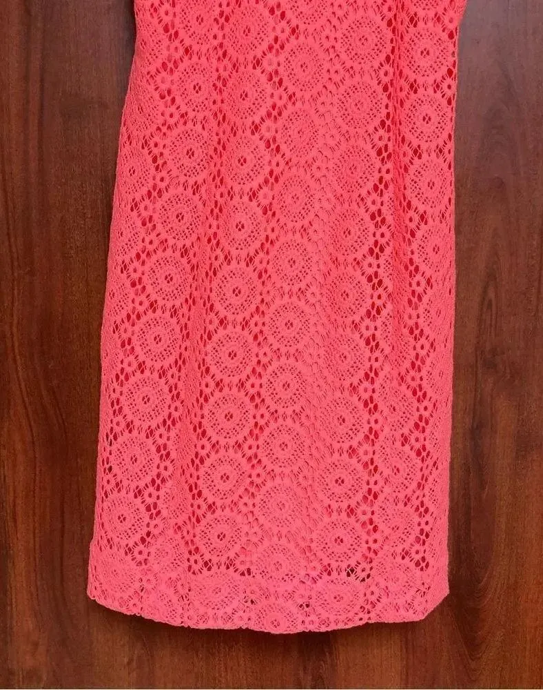 LILLY PULITZER Pink Costello Halter Dress Lace Pucker Pink Extra Small - Image 7