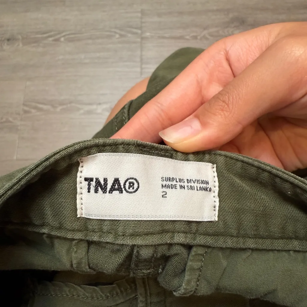 TNA Aritzia Dark Green Cargo Pants - Image 7