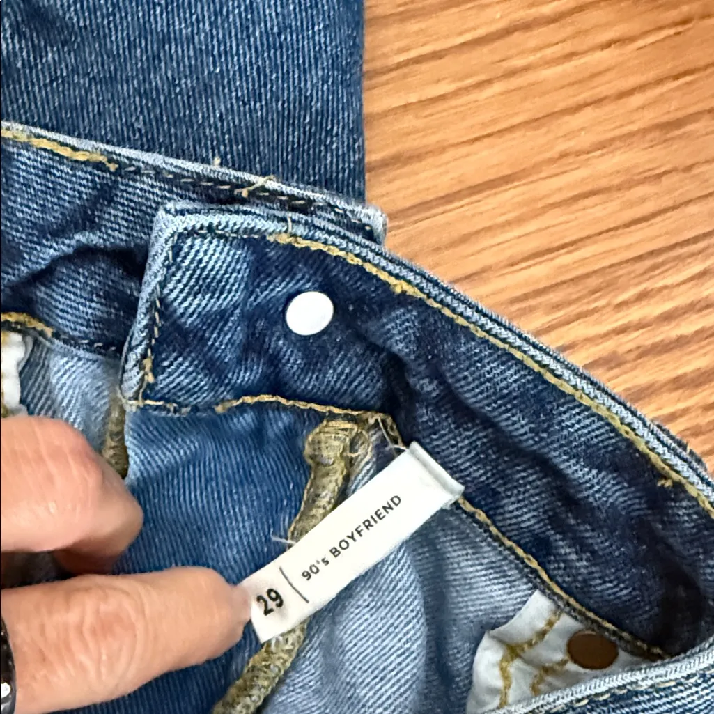 PacSun Retro Blue 90s Patchwork Denim Jeans - Image 7