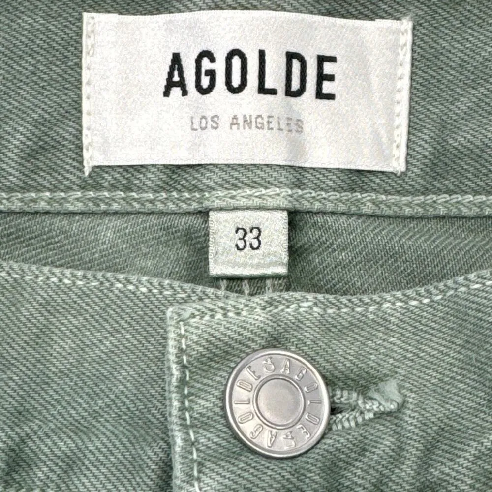 AGOLDE Anthropologie Green Cargo Denim Wide Leg women plus size 33 (16) - Image 6