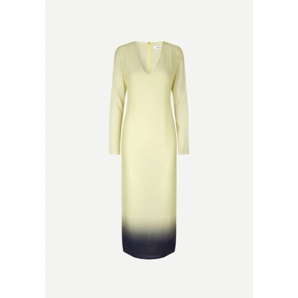 NEW Samsoe Samsoe Alina Dress Lemon Ombre Yellow Size L - Image 2