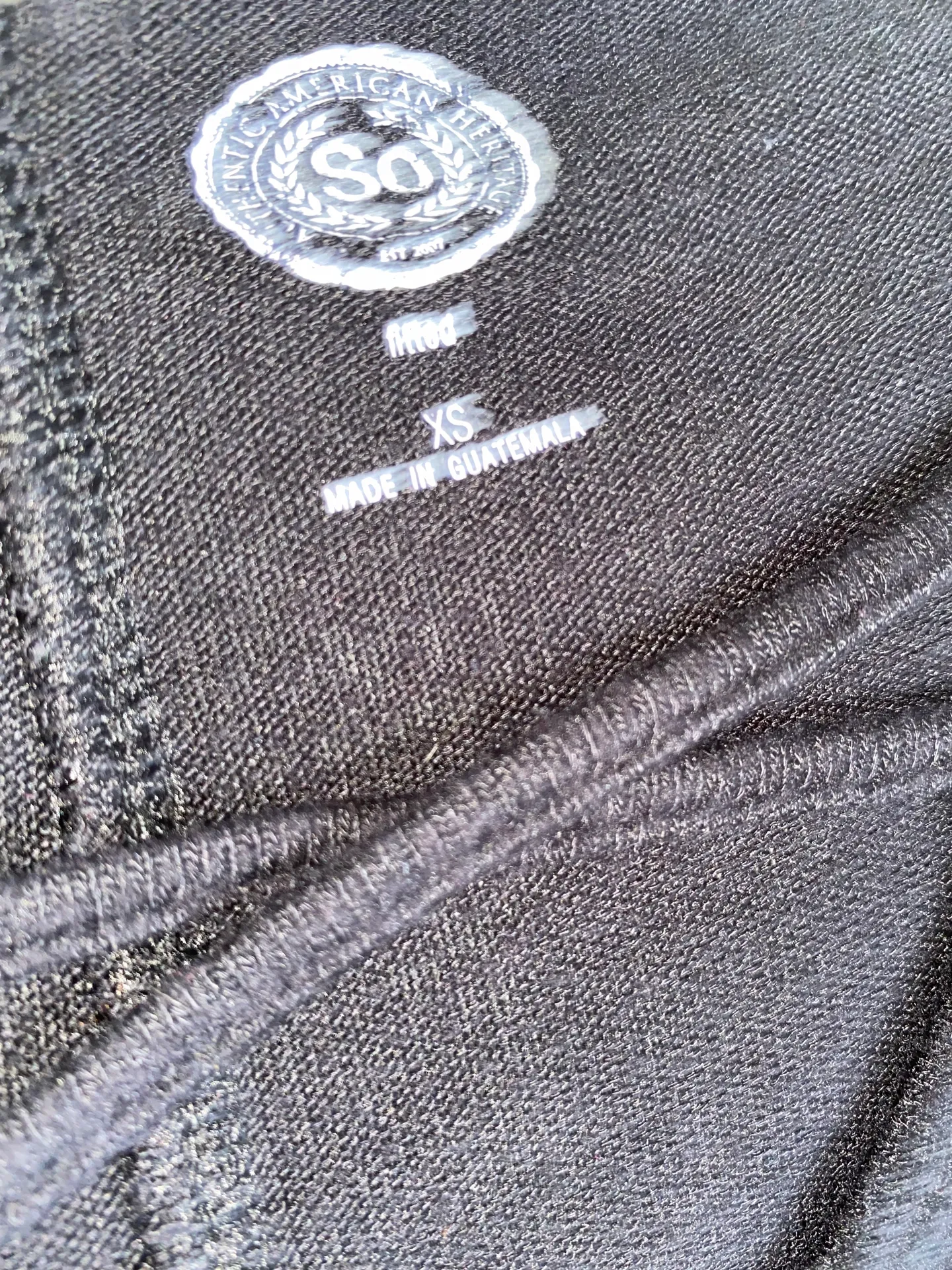 Black Cropped Long Sleeve Size XS - Image 2