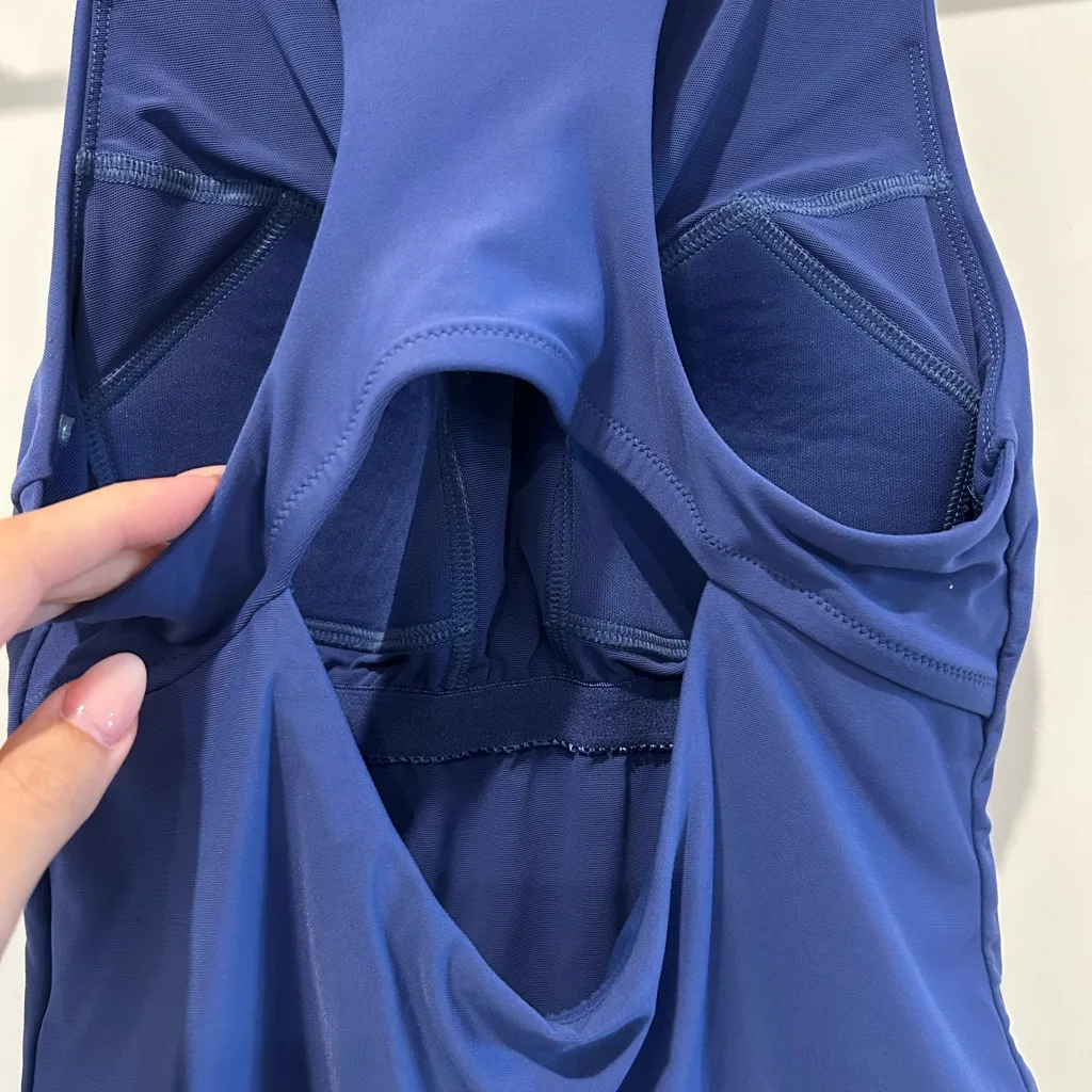 CALIA Women's High Support Cross Back Tankini Swim Top Royal Blue WSA23302 XS - Image 6