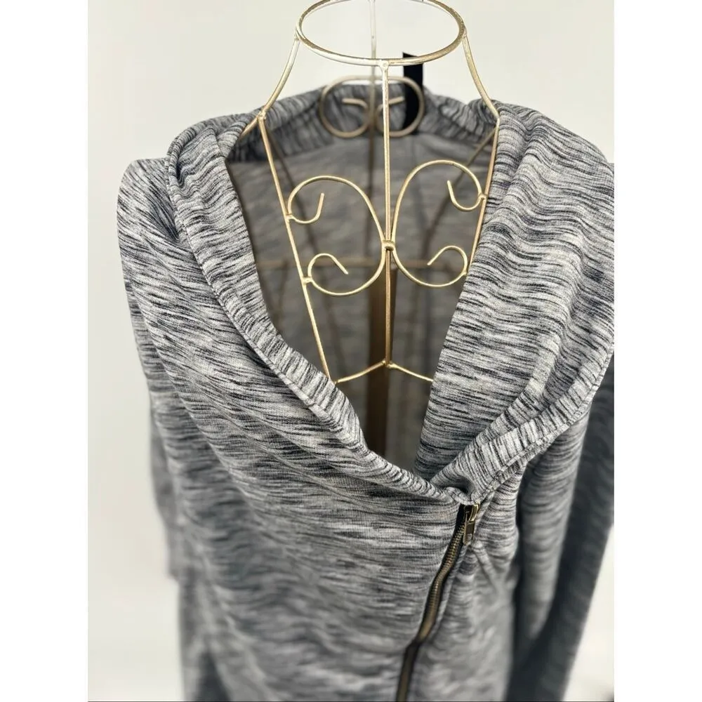 Cotton On Body Gray asymmetrical zip up jacket womens size XL - Image 11