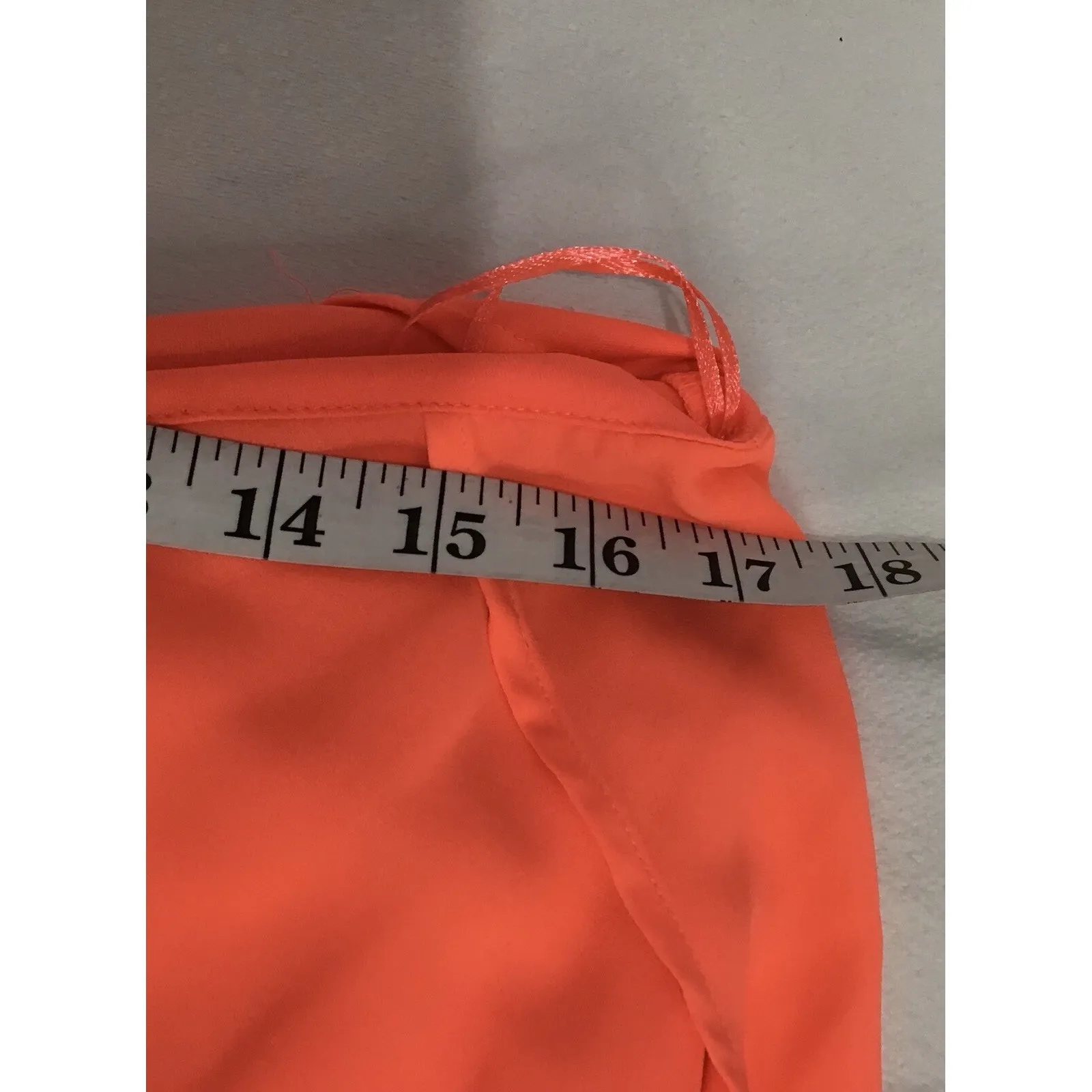 HYFVE Orange Chiffon Ruffle Mini Dress Spaghetti Straps Backless Size M - Image 8