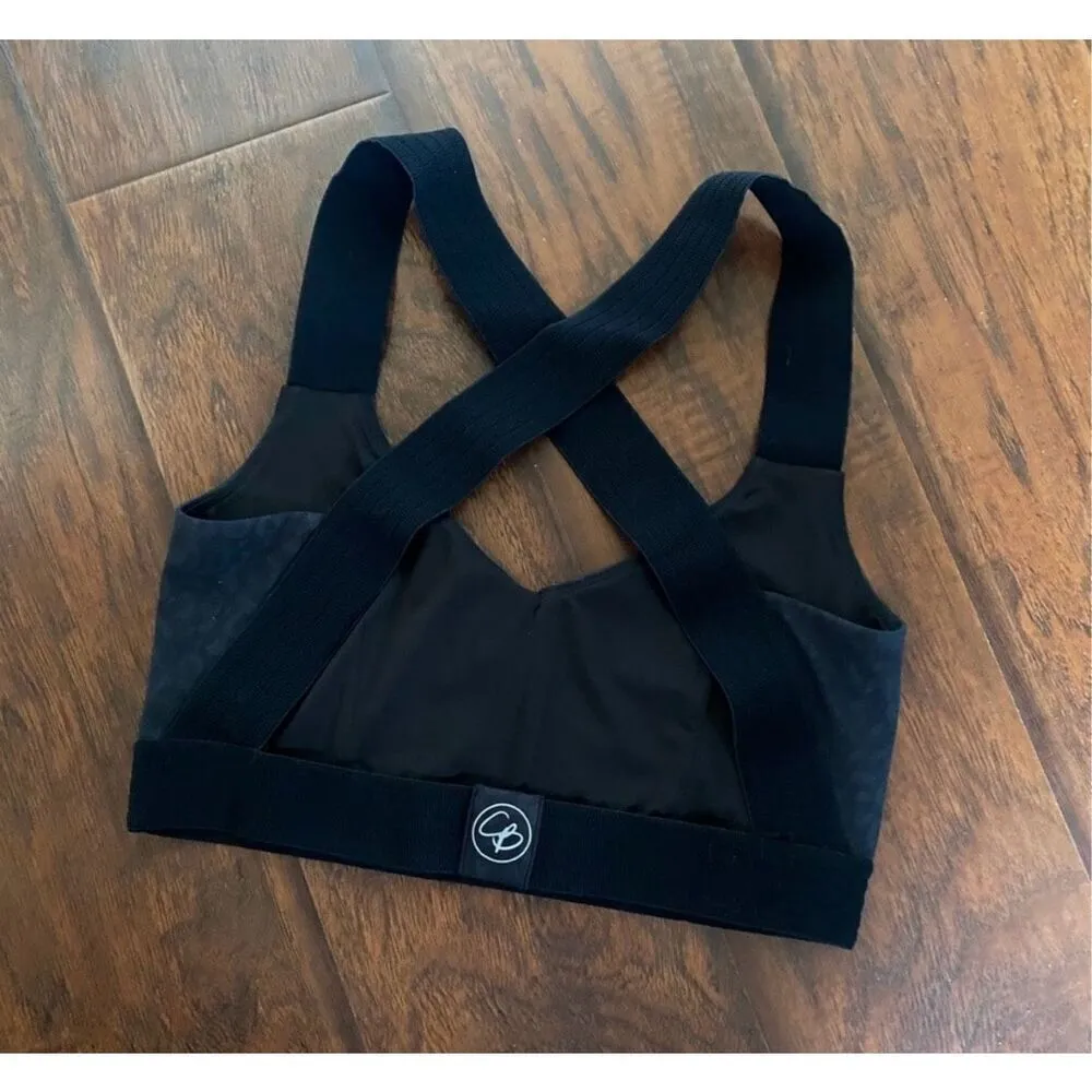 Celestial Bodiez savage collection black leopard sports bra size medium excellen Black - Image 4