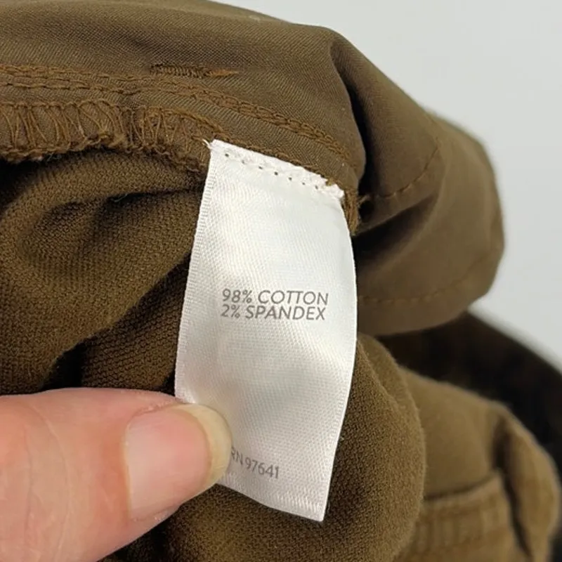 J.Jill Brown Velvet Pants 2P Winter Quiet Luxury Minimalist Olive Brown Preppy - Image 8