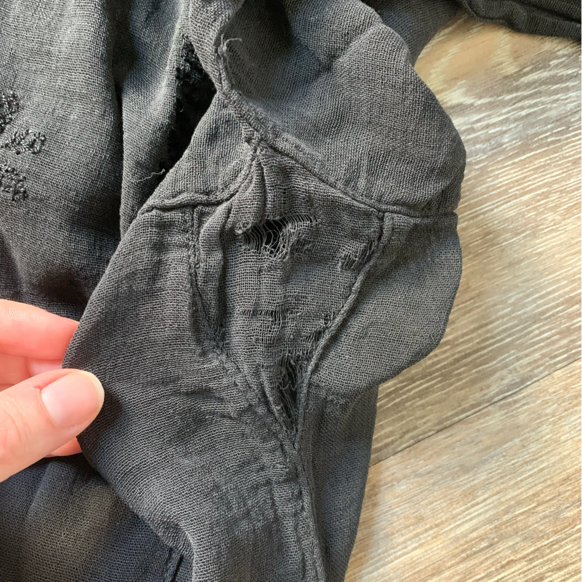 Funky People Black Embroidered Top L Size L - Image 5