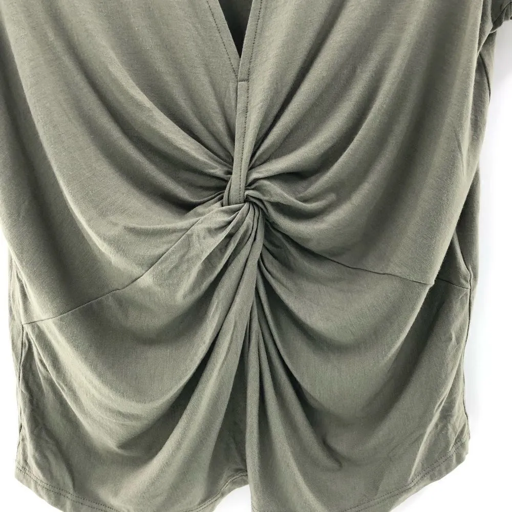 Bar III Twist Front‎ Cutout T-Shirt Dusty Olive XXS - Image 7