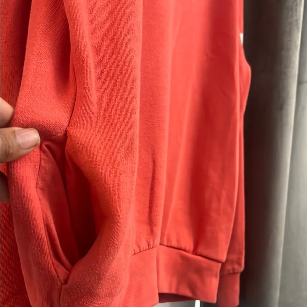 VS Pink Logo Orange Sweatshirt Oversized fit XS W/ pockets - Image 2