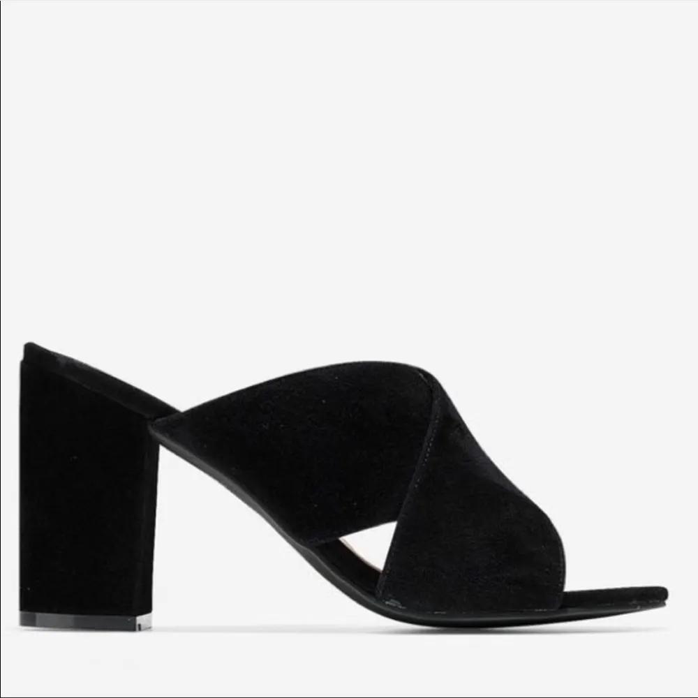 Cole Haan Gabby Suede Heeled‎ Sandal Black Size 9 - Image 2