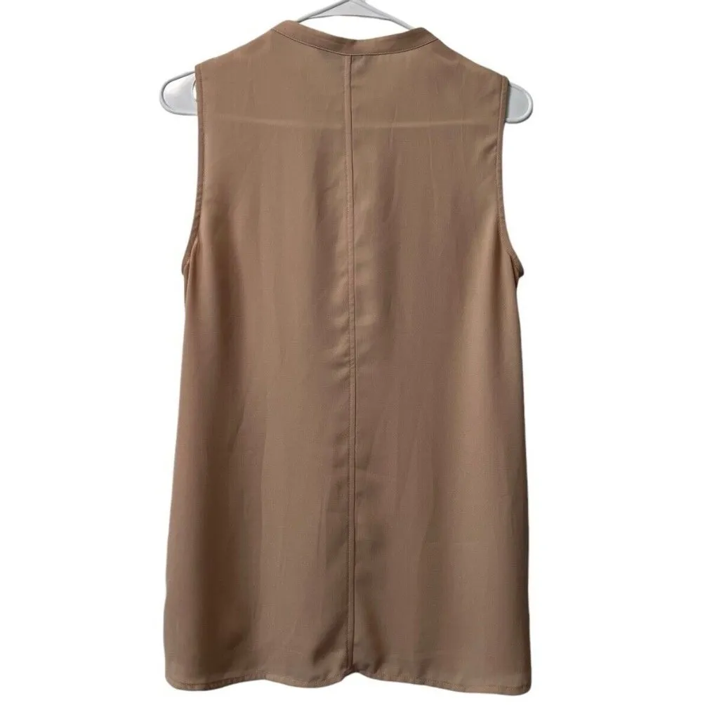 Banana Republic Blouse‎ Sleeveless Blouse Ruffle Size Small Office Career Formal - Image 2