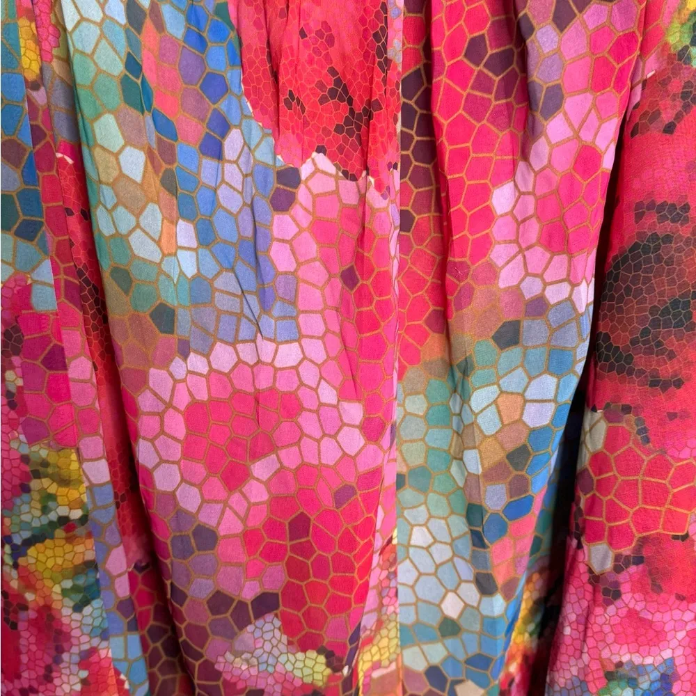 BECCA by Rebecca Virtue Floral Sheer Skirt Casual Beach Cover-Up Size M/L - Image 6