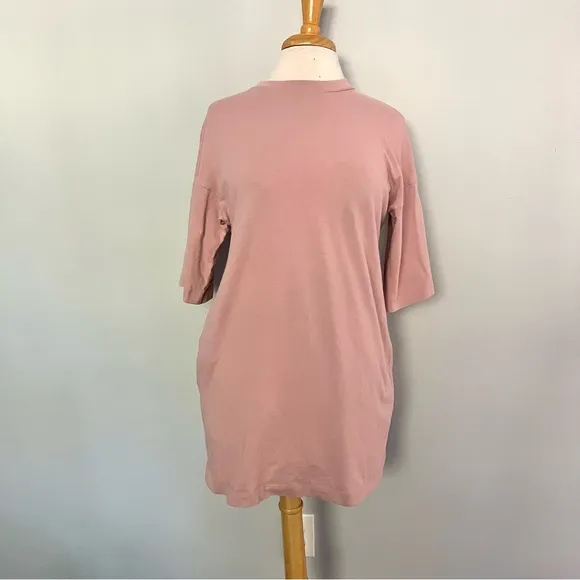 Top Shop Light Pink Pastel Pink Short Sleeve Tshirt Dress Casual Size 0-2 - Image 2