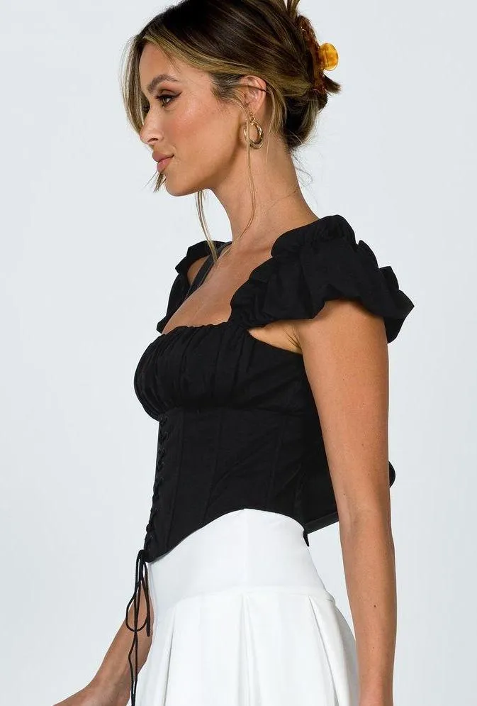 Princess Polly HARRY TOP BLACK - Image 2