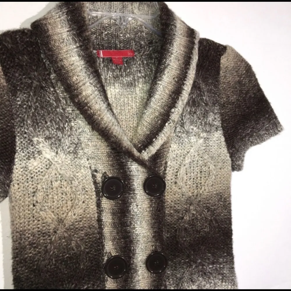 Liv Cream & Brown Sweater Tunic - Image 2