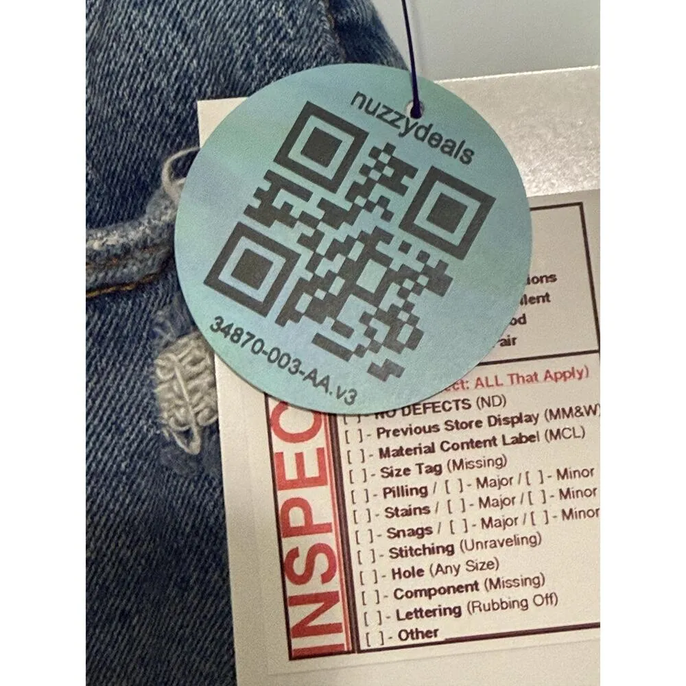 NEW Abercrombie & Fitch Curve Love Cutoff High Rise Blue Jean Shorts Size 24 00 - Image 6