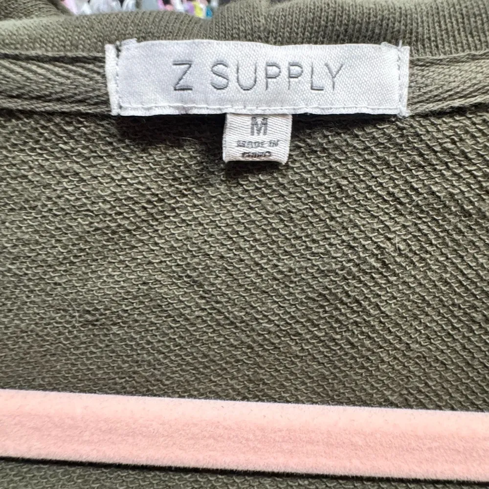 Z Supply Green Hooded Academy Zip-Up Jacket - Image 2