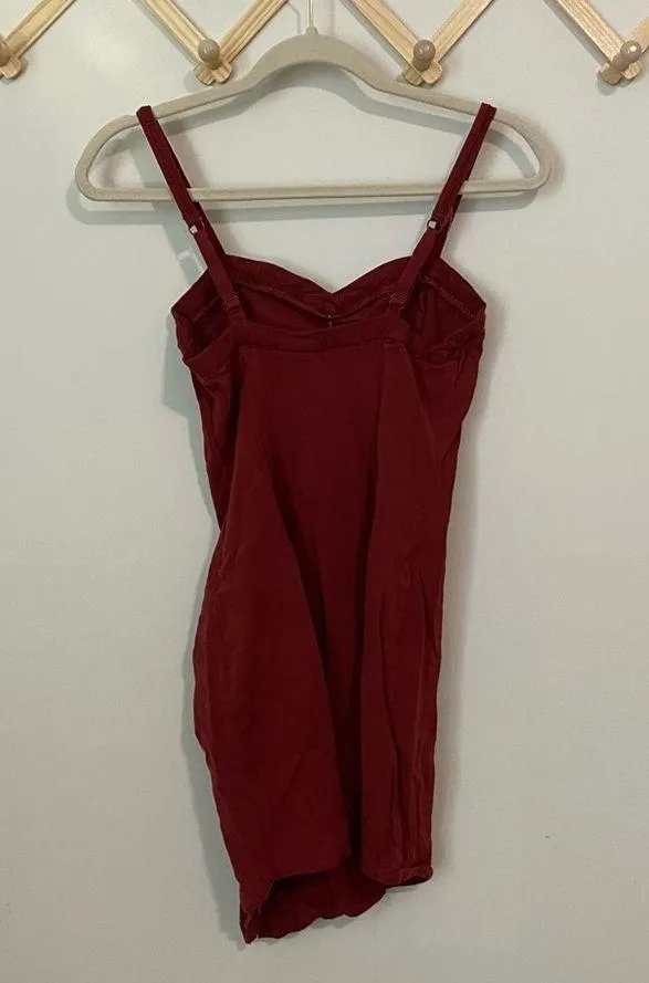 Free People Intimately Dark Red Bodycon Dress XS - Image 5