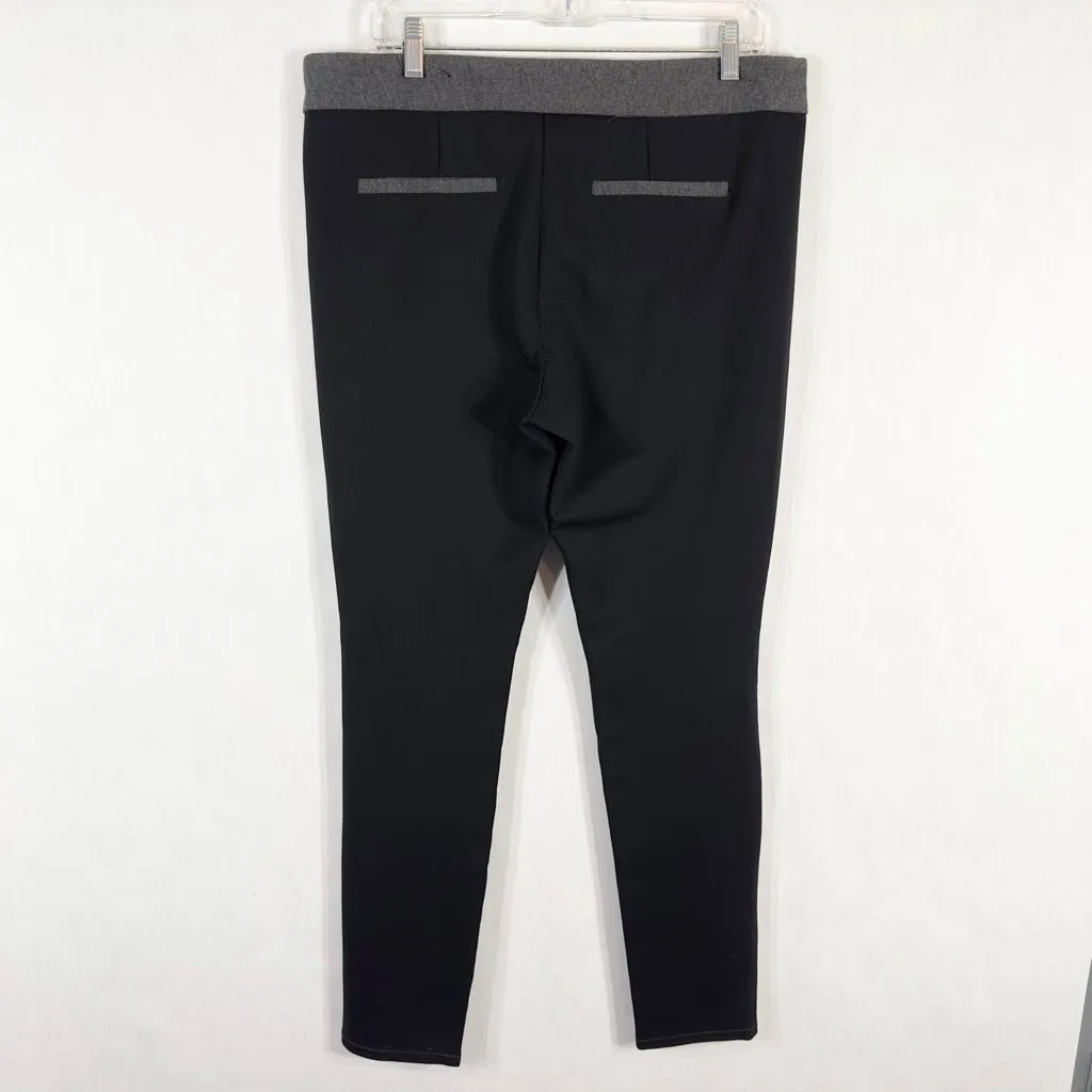 d jeans Sz 14 Pants Color‎ Block Illusion Gray Black Skinny Stretch Trousers 869 - Image 2