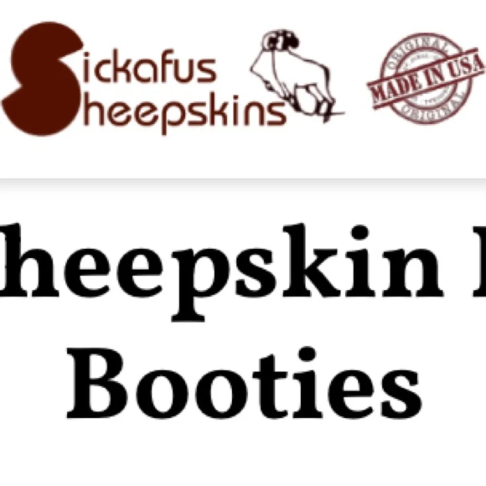 Sickafus Sheepskins Real Sheepskin Ladies Booties Size 8 Tan New - Image 2