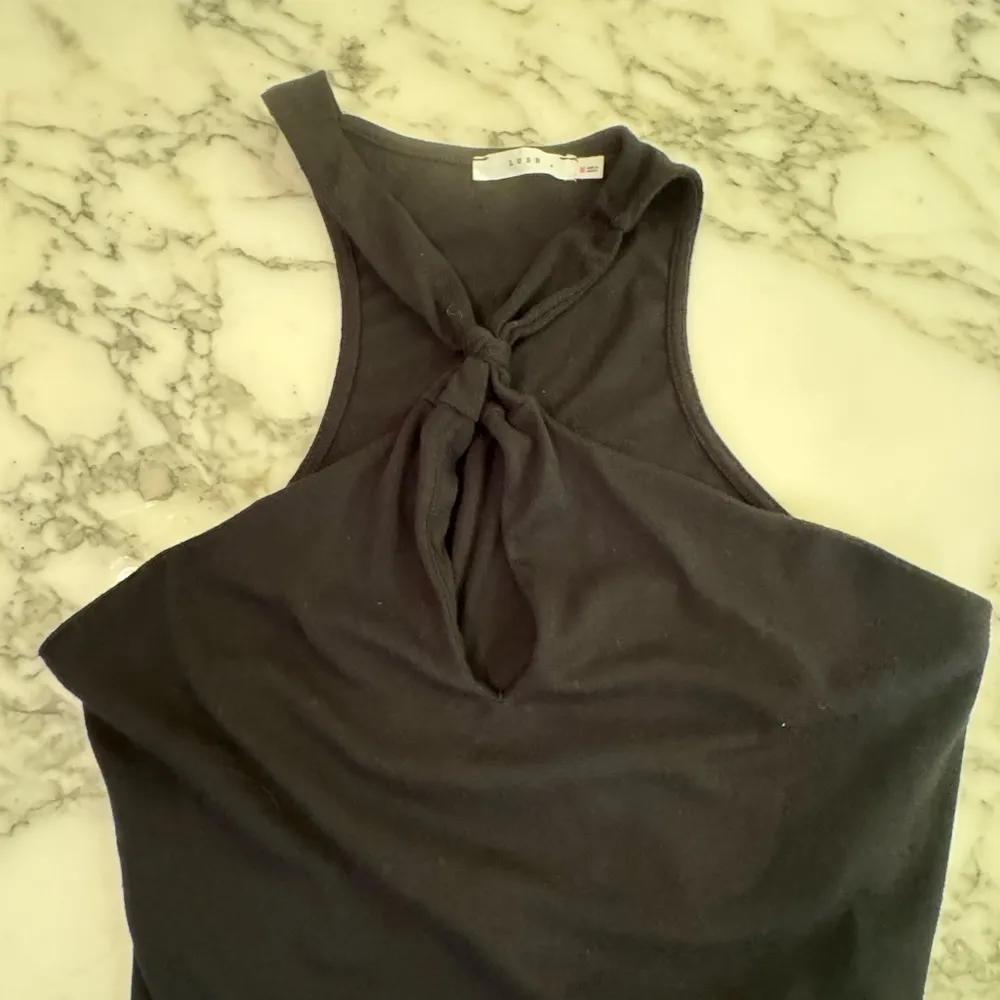 NWOT Lush Halter Knot Bodysuit Black Halter Neck Size M - Image 5