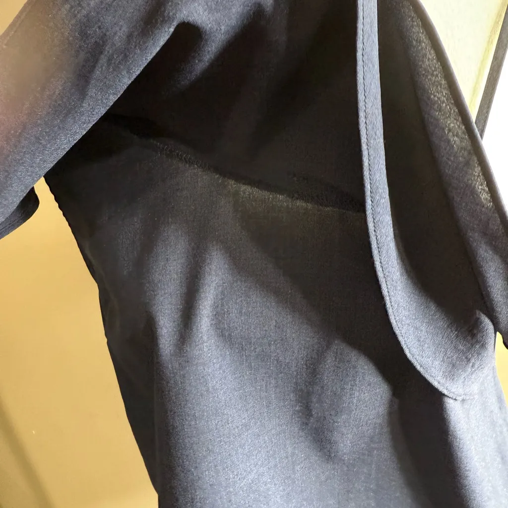 J.O.A. Navy Ruffle One-Shoulder Blouse medium - Image 5