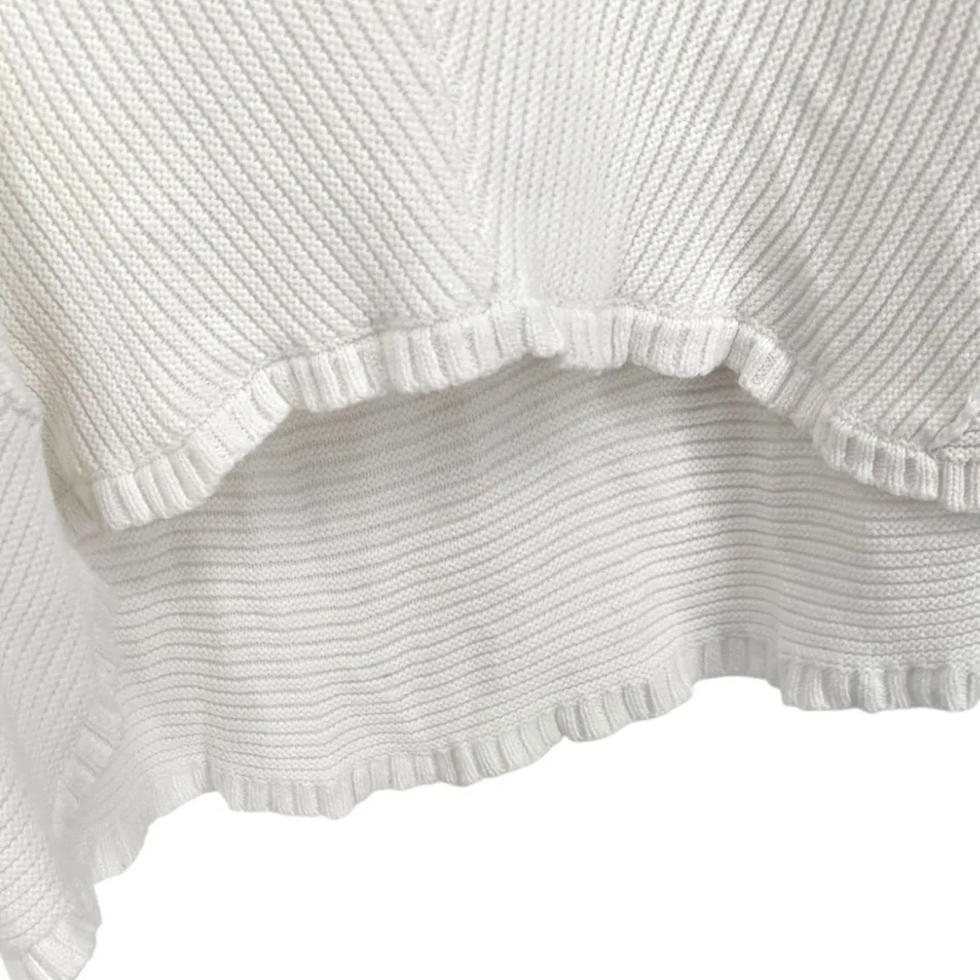 Free People La Brea Oversized V-Neck Chunky Long Sleeve Knit Sweater Size Medium - Image 10