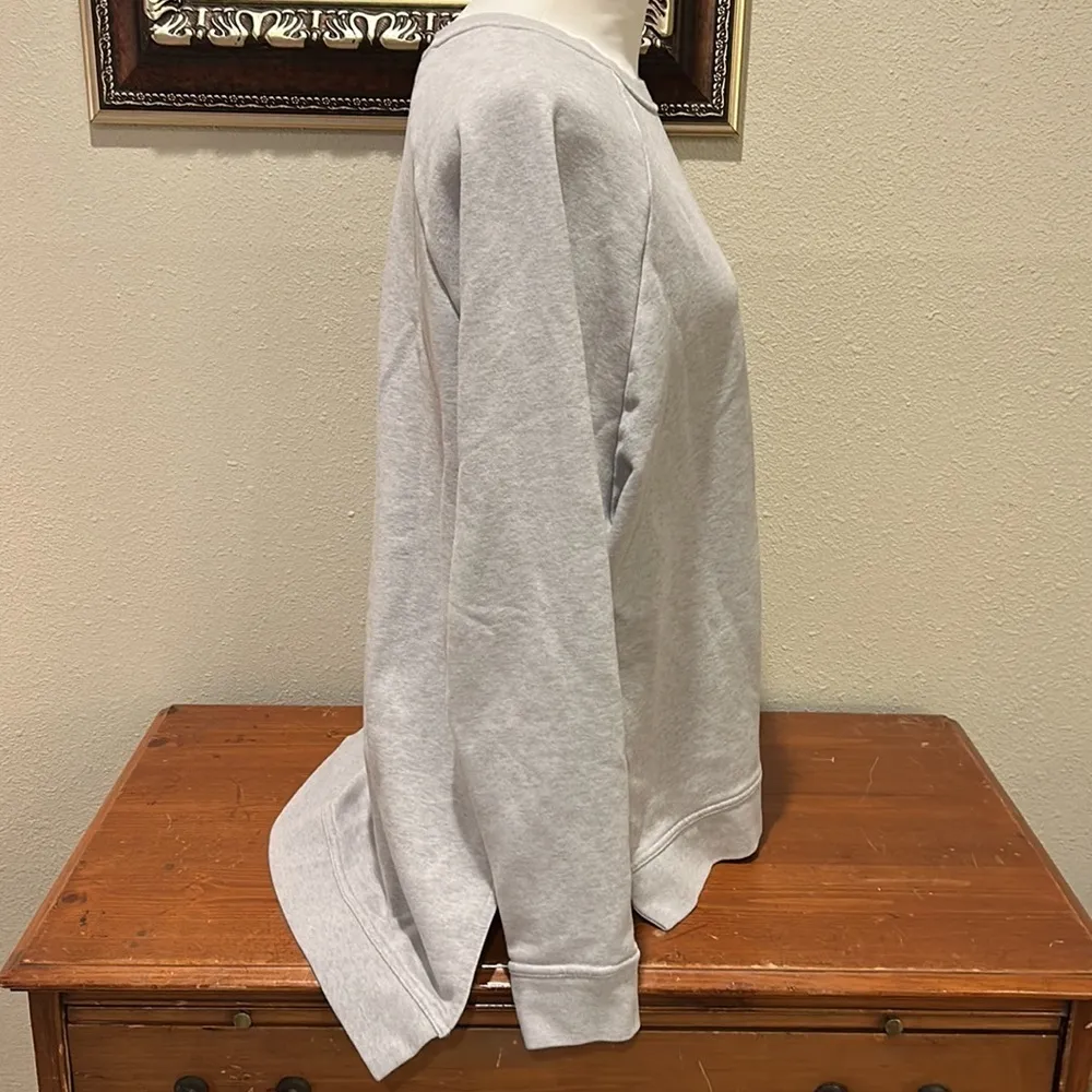 Nike Dri-Fit Hi/Low Sweatshirt - Size L - Color is a tanish/gray - Image 3