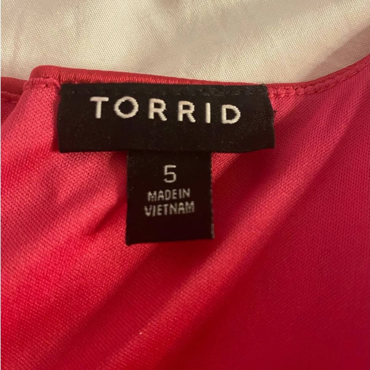 Y2K Hot Pink Satin Corset Tank Top Torrid Plus Size 5 Bustier Style - Image 3