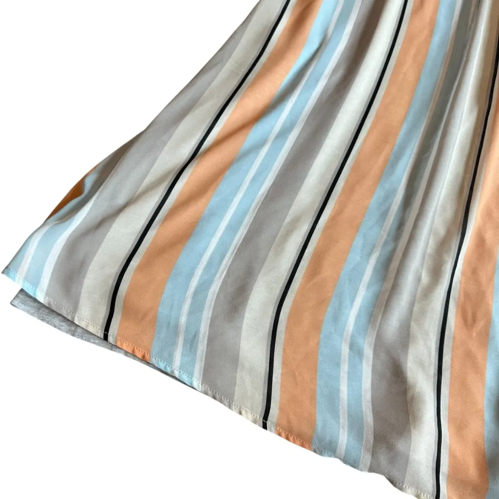 Dolan Anthropologie Spaghetti Strap Stripe Dress Shift Colorful Size Medium Blue - Image 3