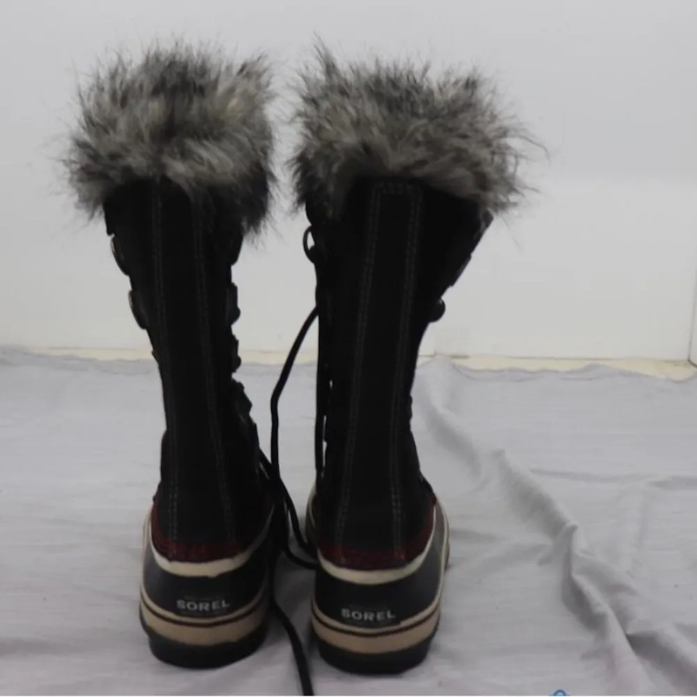 JCREW Sorel Suede Womens Joan of Arctic Boots Fur 7 $168 black shoes snow - Image 11