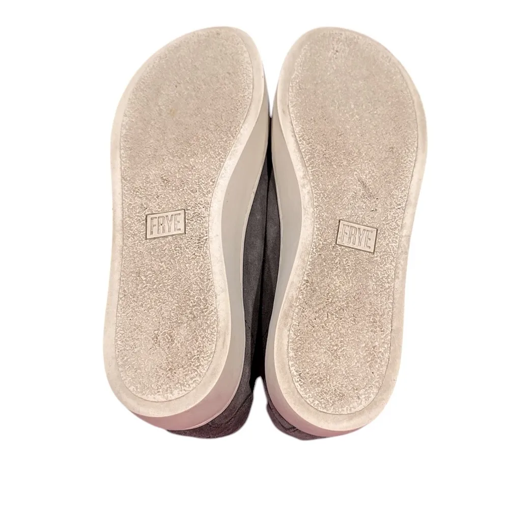 FRYE LENA SUEDE ZIPPER CENTER FRONT GREY PLATFORM SNEAKER SHOES 8 - Image 6