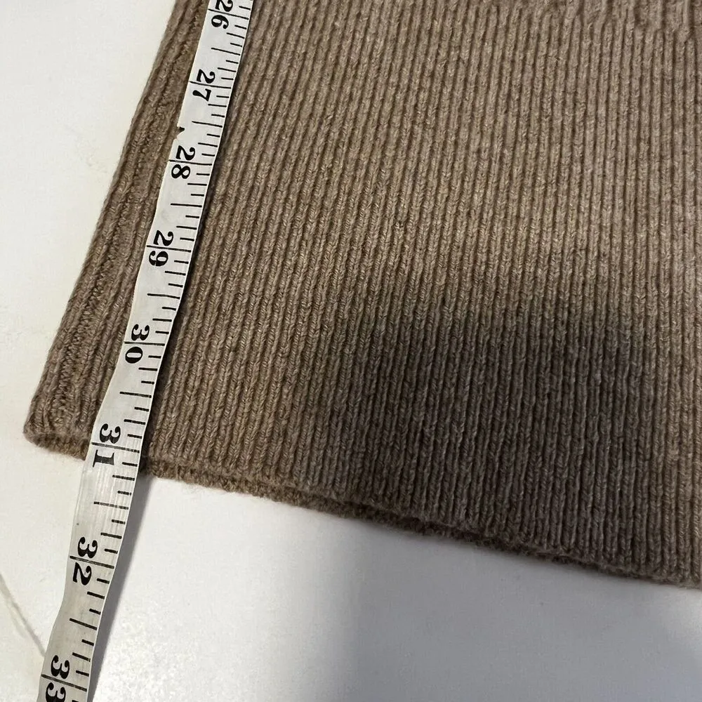 ONA Sz S Luna Sweater Ribbed Wool Pants in Oatmeal Tan - Image 9