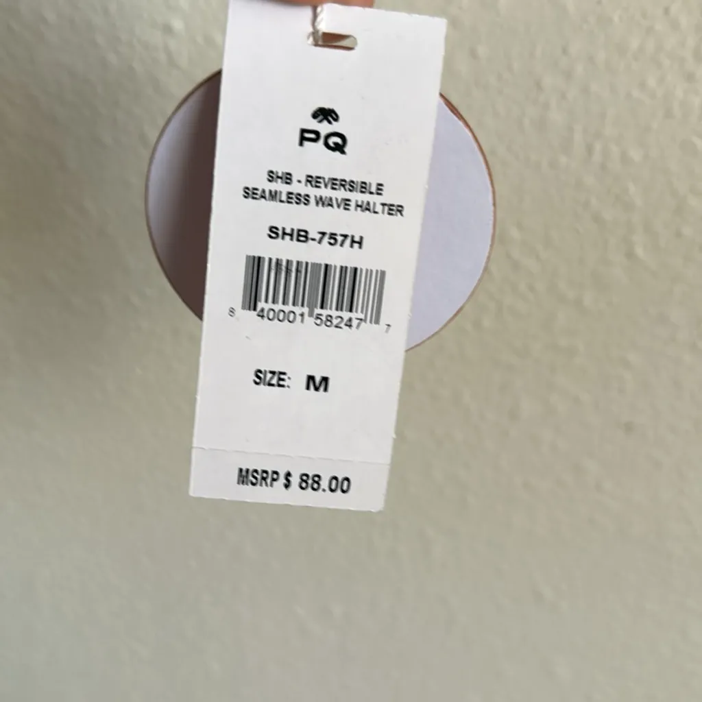 PQ SUMMER HIBISCUS REVERSIBLE SEAMLESS WAVE HALTER Pink Size M - Image 7