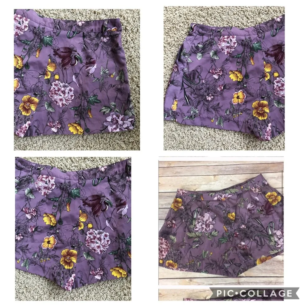 H&M floral silky shorts Sz 6 - Image 9