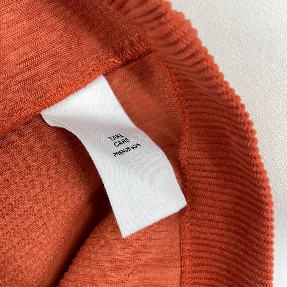 Avec Les Filles Relaxed Corduroy Shacket Oversized Burnt Orange Rust Size Large - Image 12