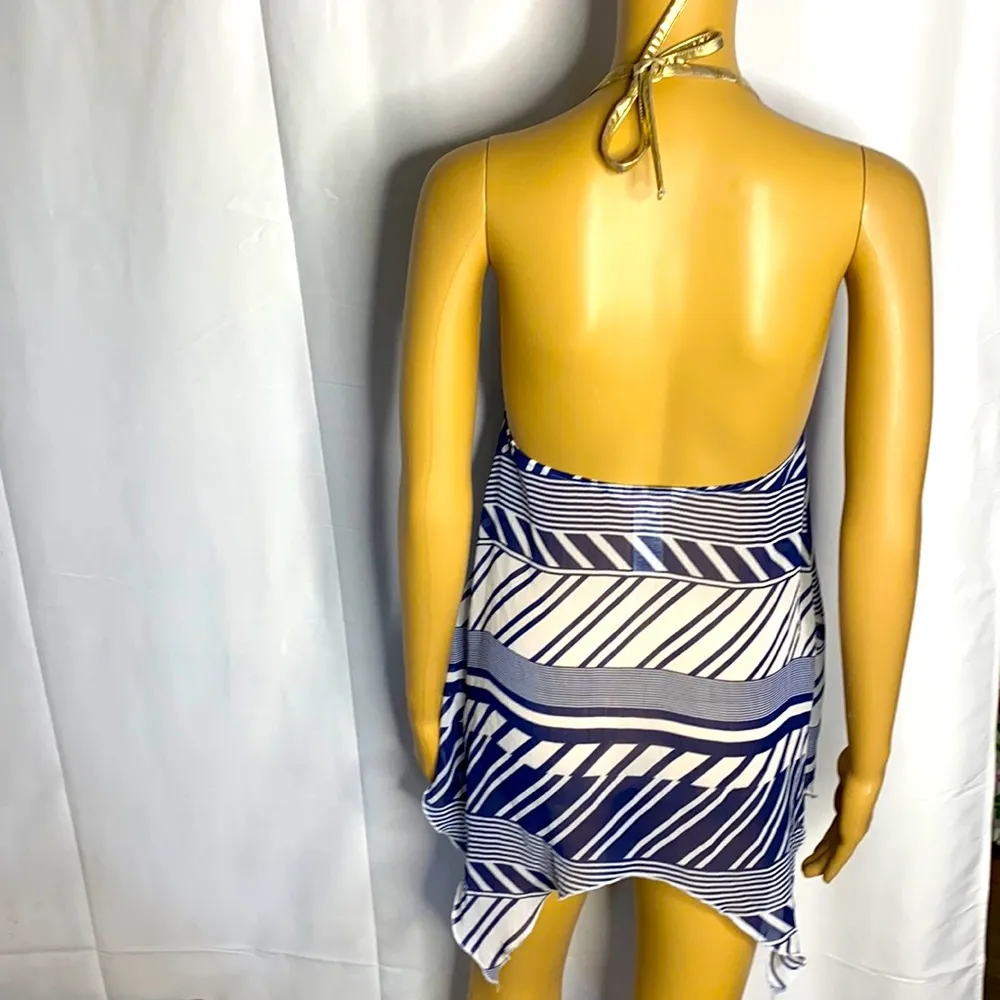 Tommy Bahama White/ BlueStaples gold string Tunic - Image 7