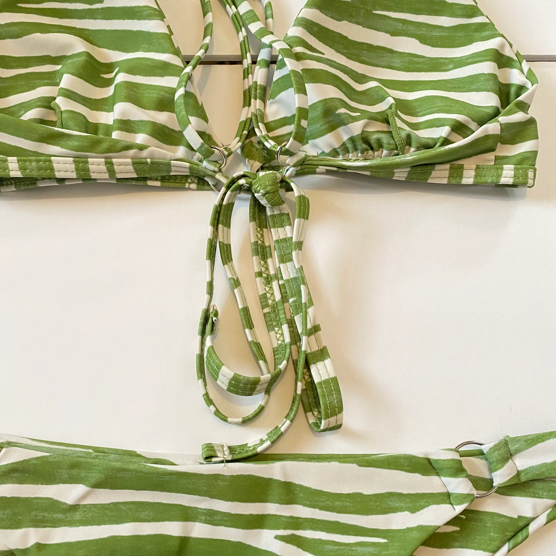 SheIn Green Zebra  Bikini - Image 3