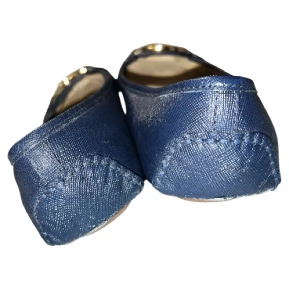 Michael Michael kors Navy Blue Ballet Flats with Gold Accent Size 7 - Image 6