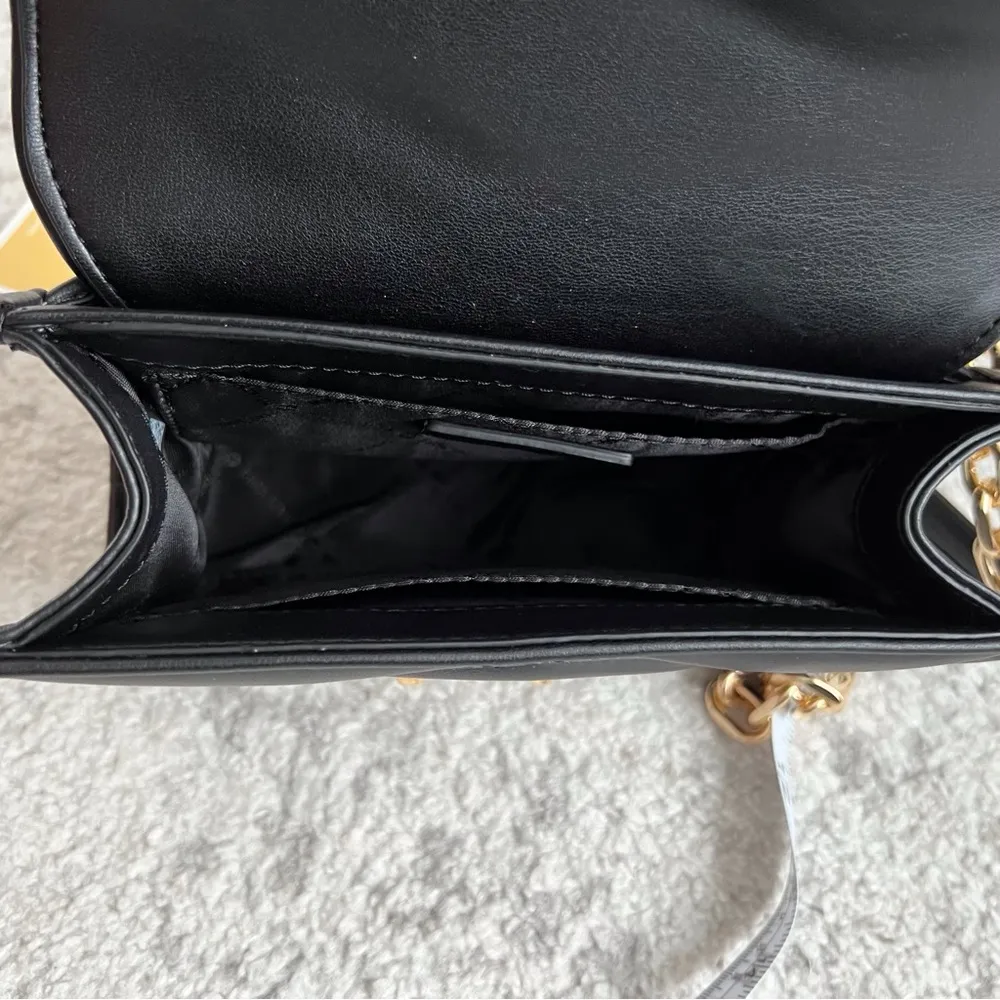 Michael Kors Black Serena Quilted Cross Body Convertible Shoulder Studded NWT - Image 8