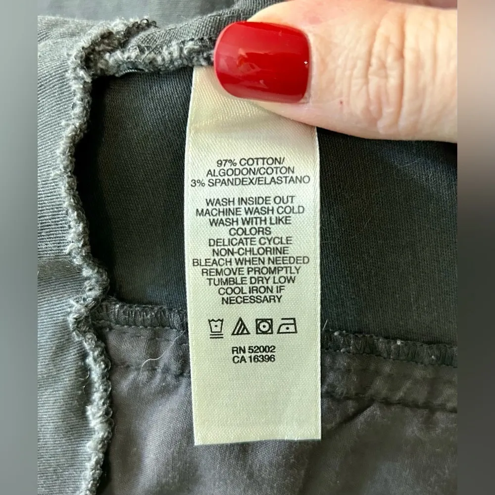 Jeans Military Style Jacket Size Large - Image 12