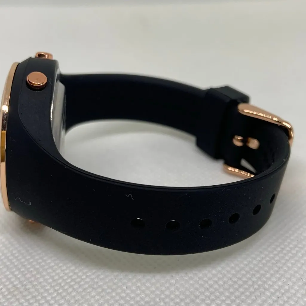 Lavaredo women digital watch gold black tone 37mm quartz silicone running - Image 3