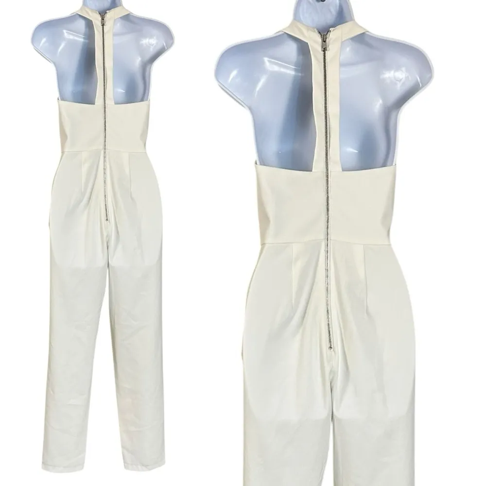 Revolve NBD X Naven Twins Take A Bow Jumpsuit in Optic White Size XS - Image 3